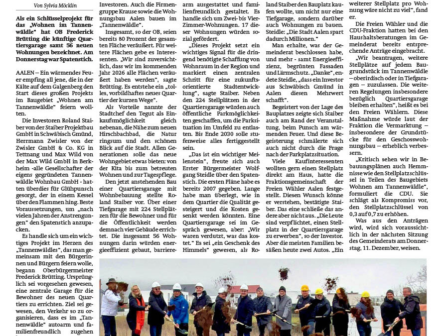 Aalener Nachrichten, Ein Gmünder schafft in Aalen Mehrwert